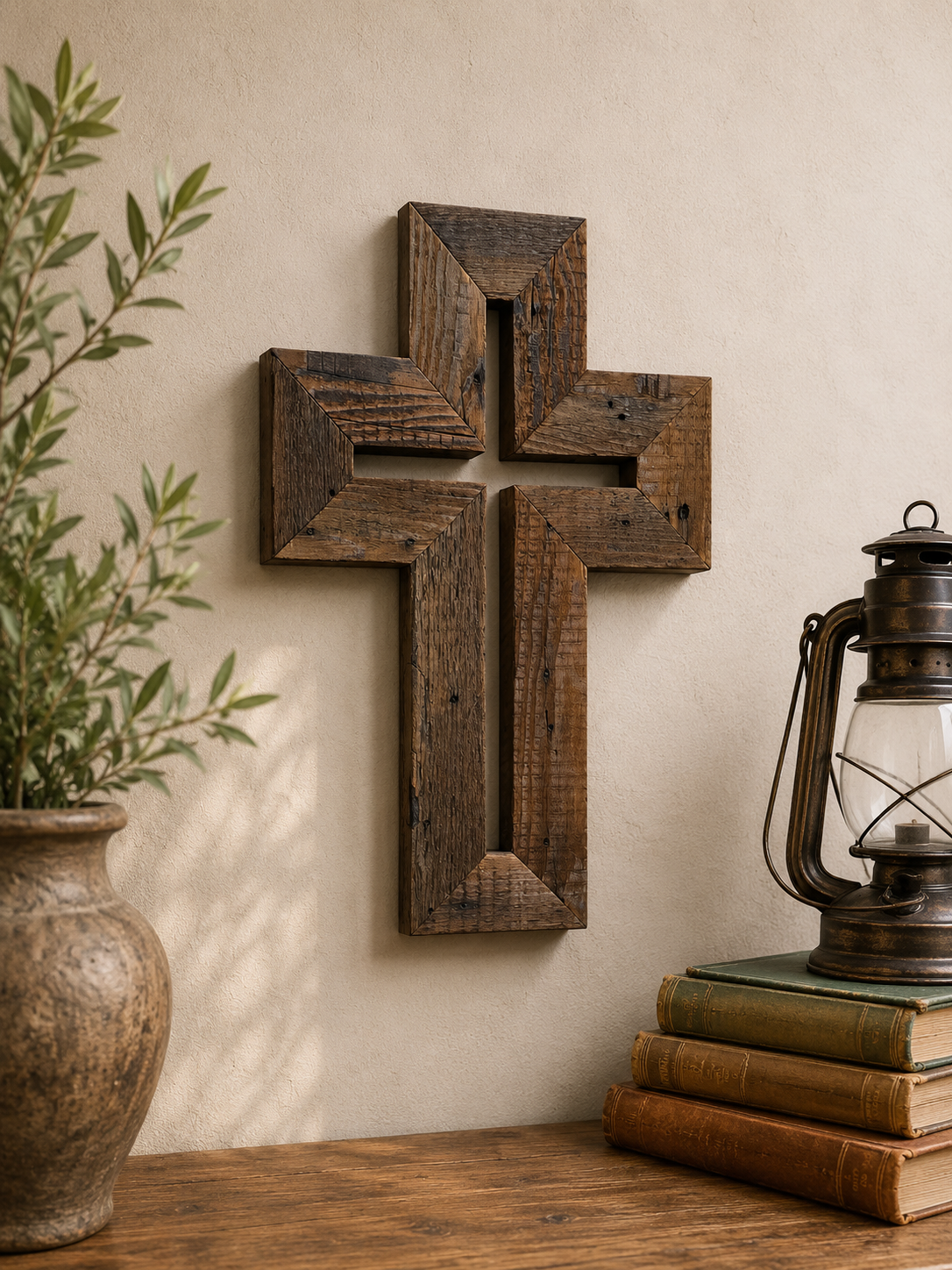 Handmade Reclaimed Barn Wood Cross-134
