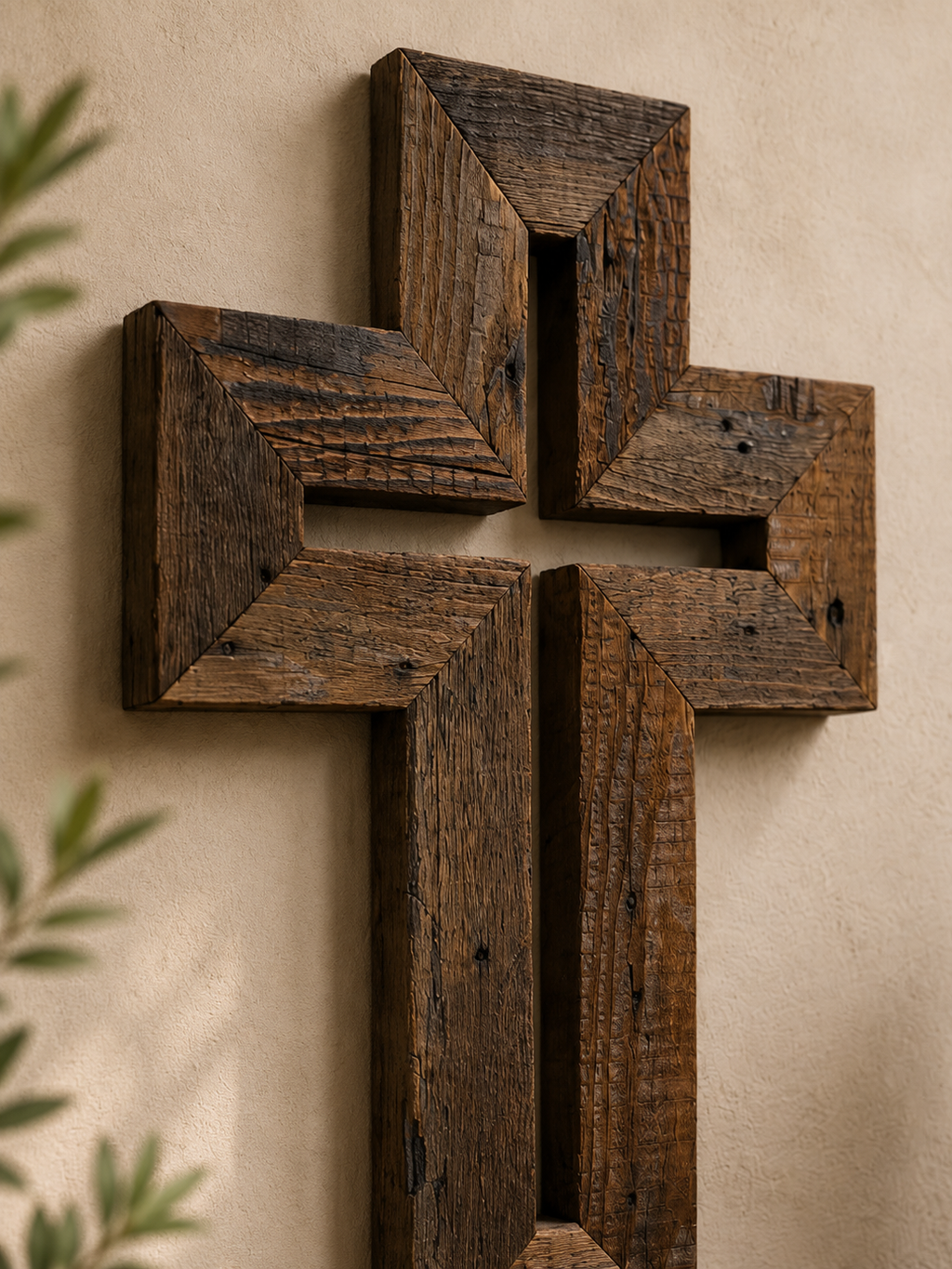 Handmade Reclaimed Barn Wood Cross-134