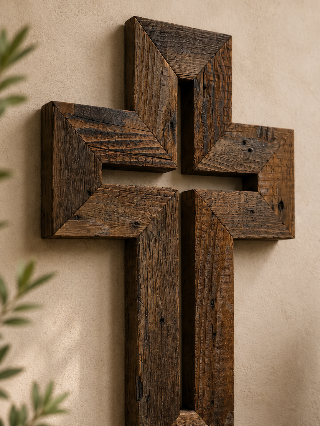 Handmade Reclaimed Barn Wood Cross-134