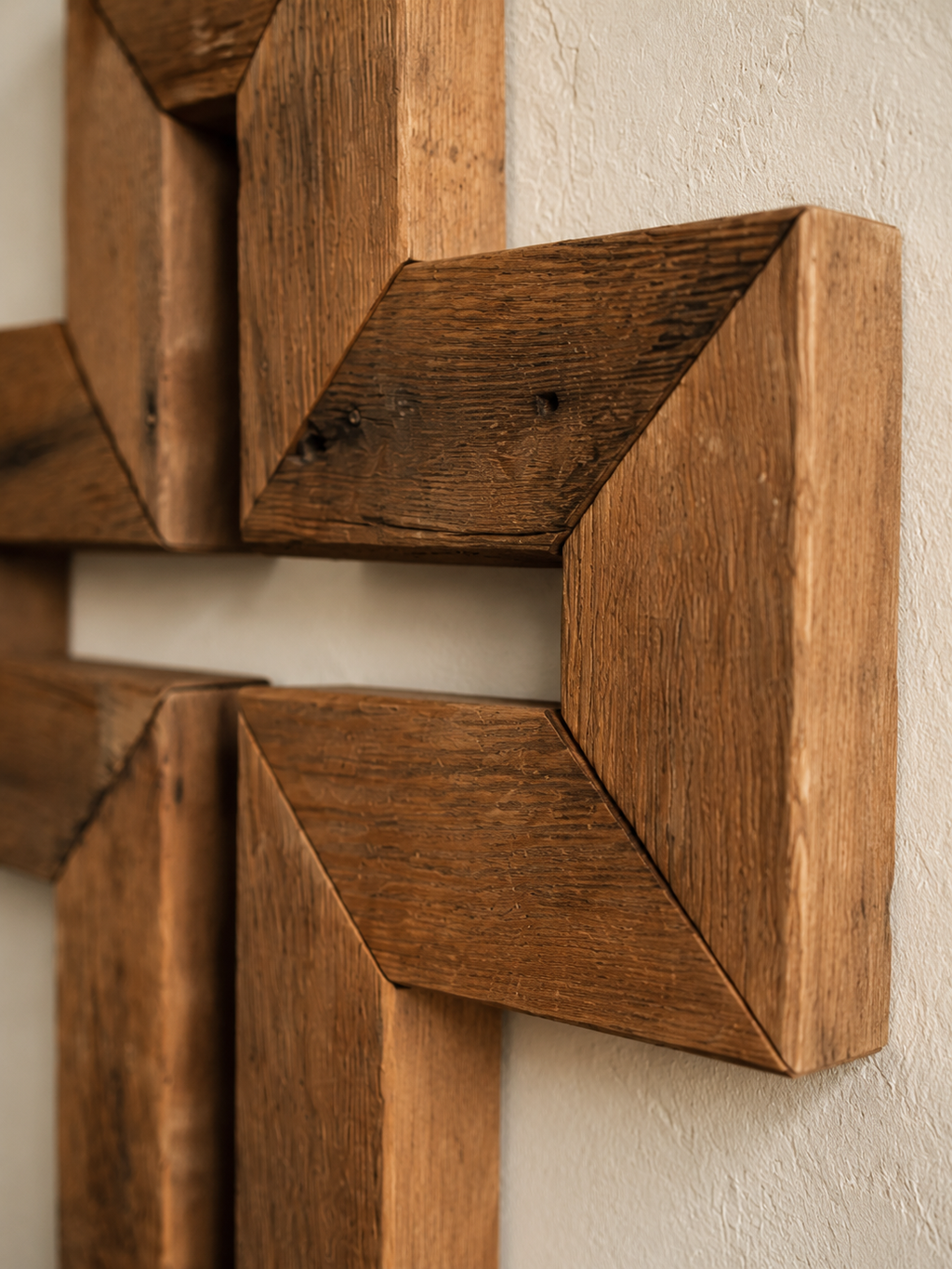 Handmade Reclaimed Barn Wood Cross-111