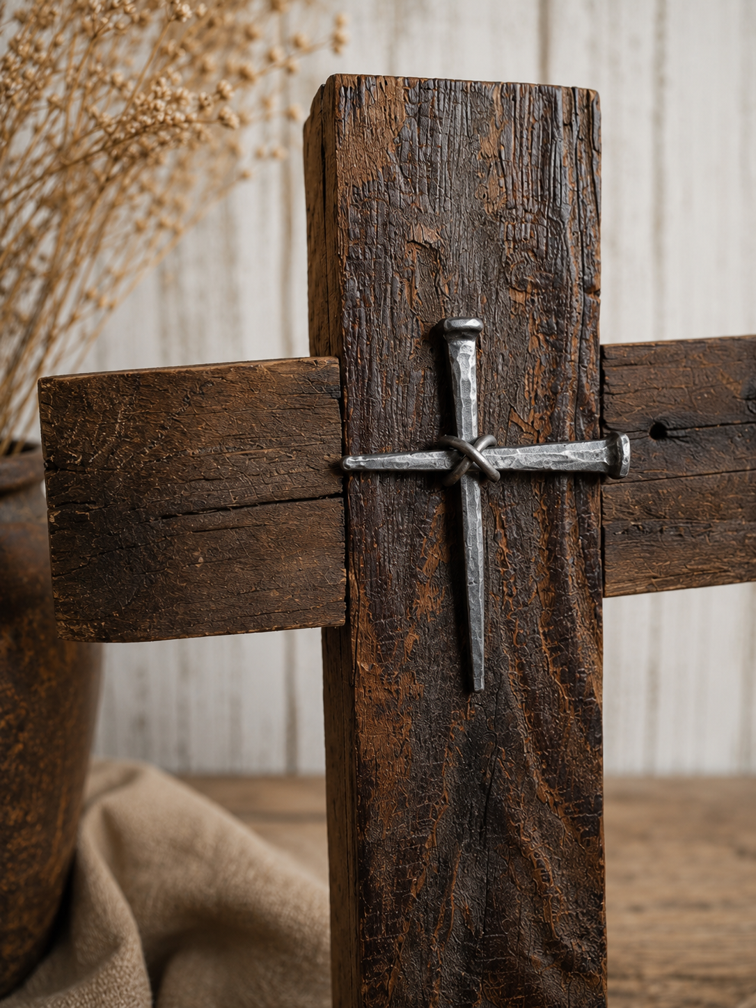 Handmade Reclaimed Barn Wood Cross-SCR 205
