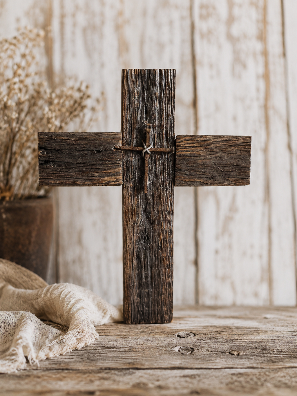 Handmade Reclaimed Barn Wood Cross-SCR 207