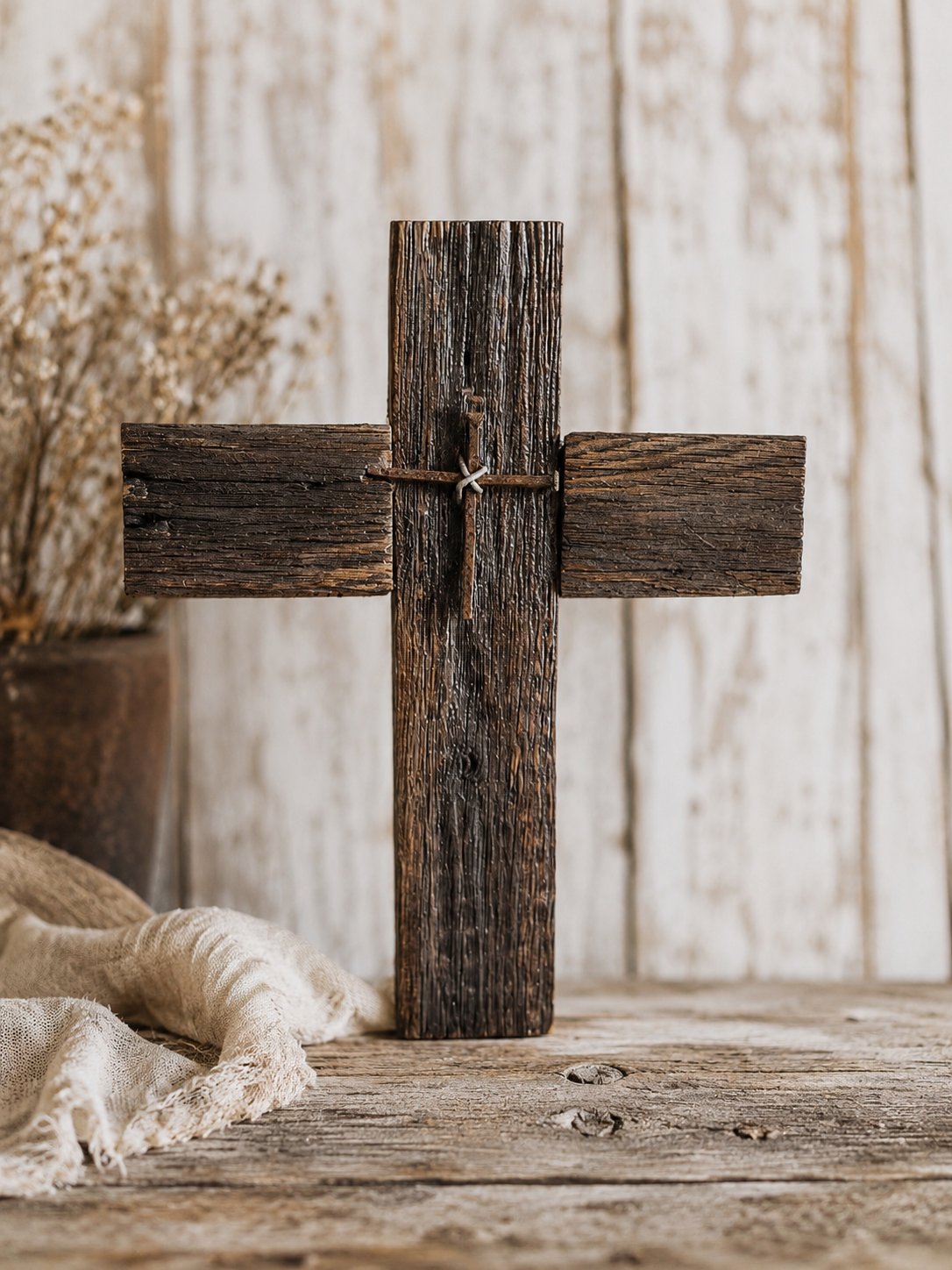 Handmade Reclaimed Barn Wood Cross-SCR 207