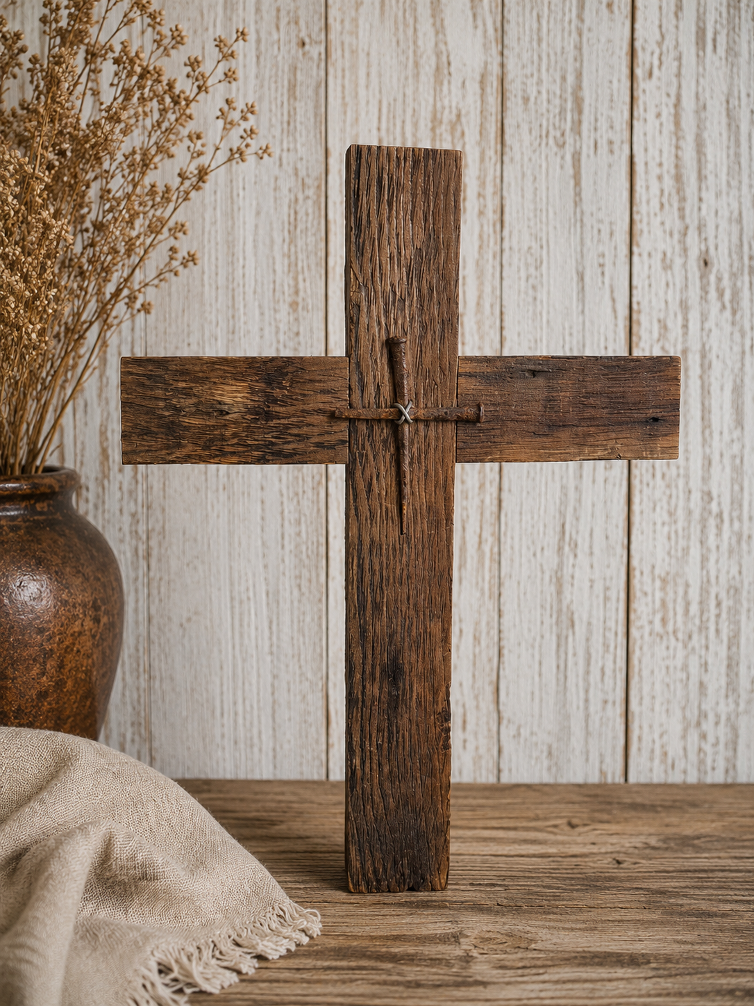 Handmade Reclaimed Barn Wood Cross-SCR 206