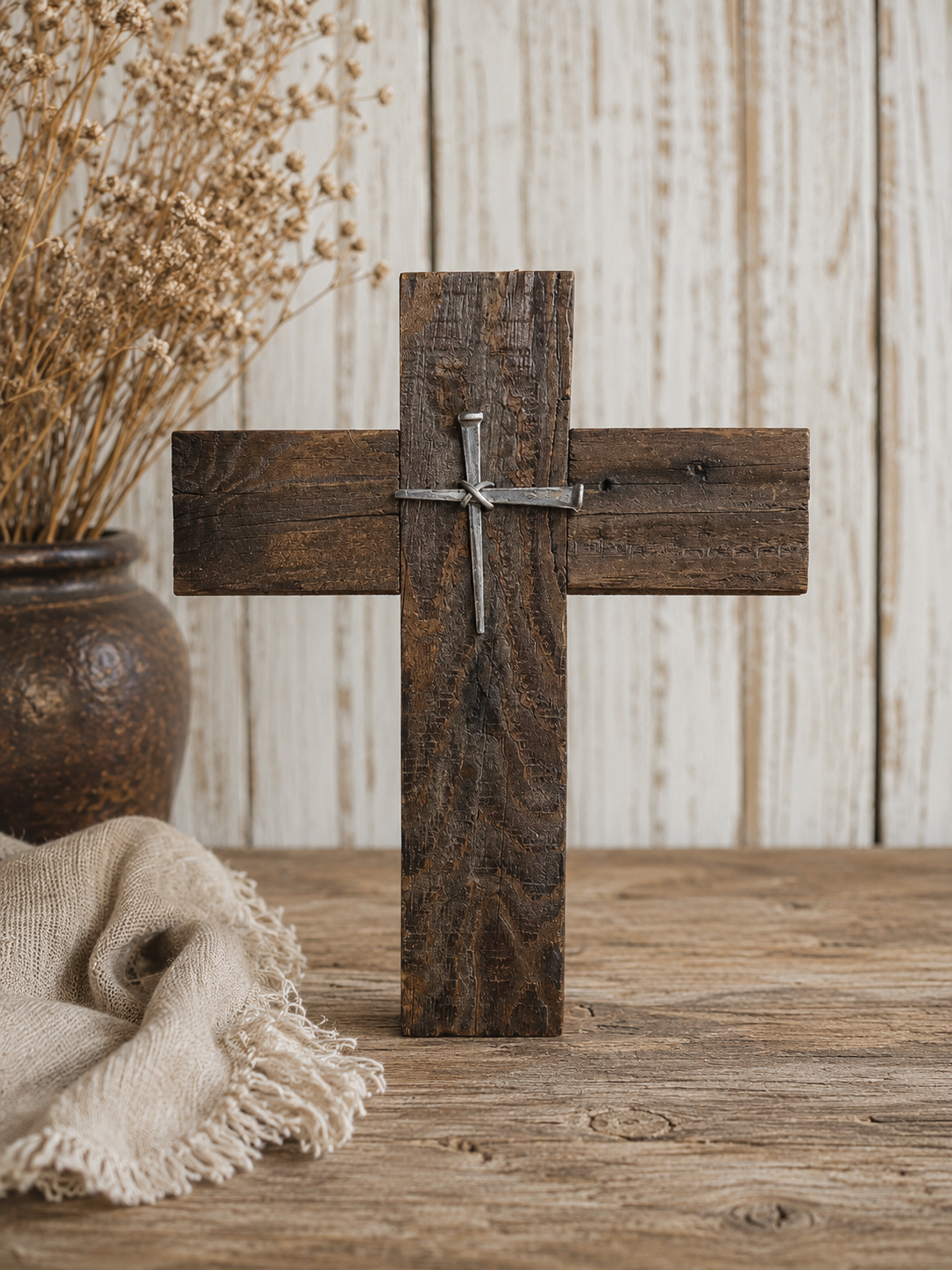 Handmade Reclaimed Barn Wood Cross-SCR 205