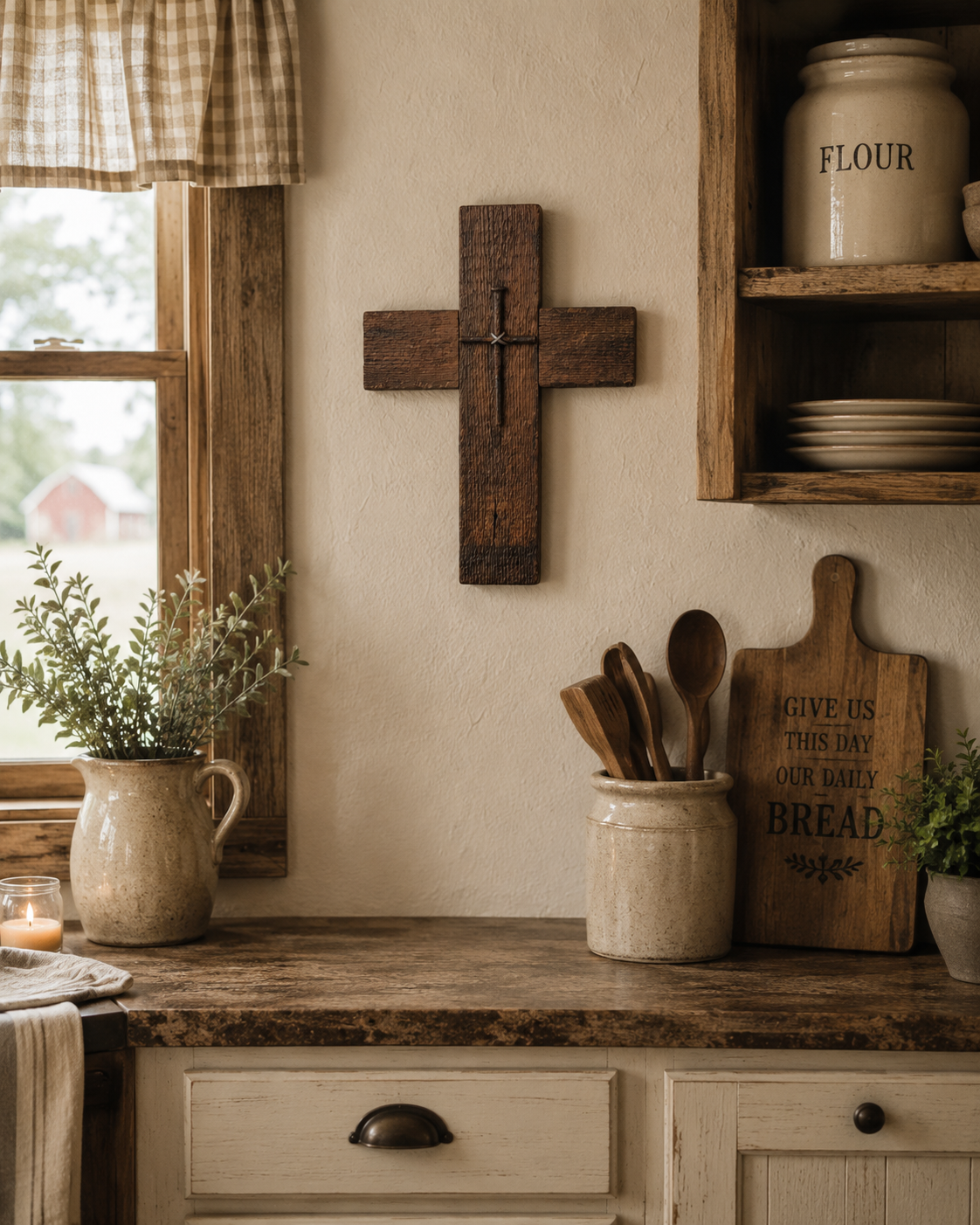 Handmade Reclaimed Barn Wood Cross-SCR 202