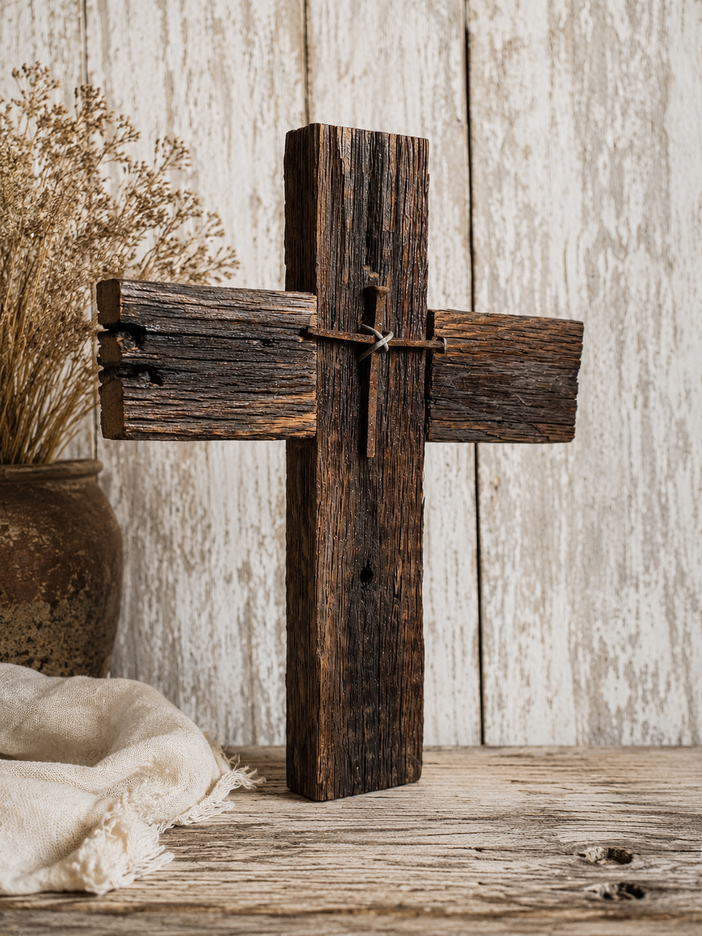 Handmade Reclaimed Barn Wood Cross-SCR 207