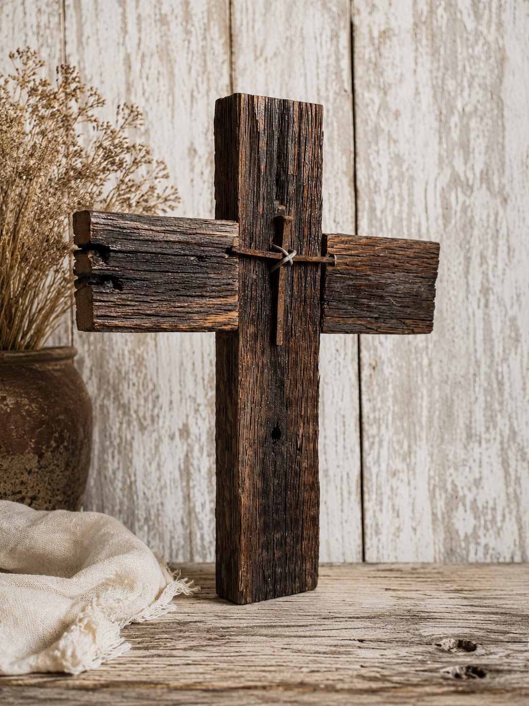 Handmade Reclaimed Barn Wood Cross-SCR 207
