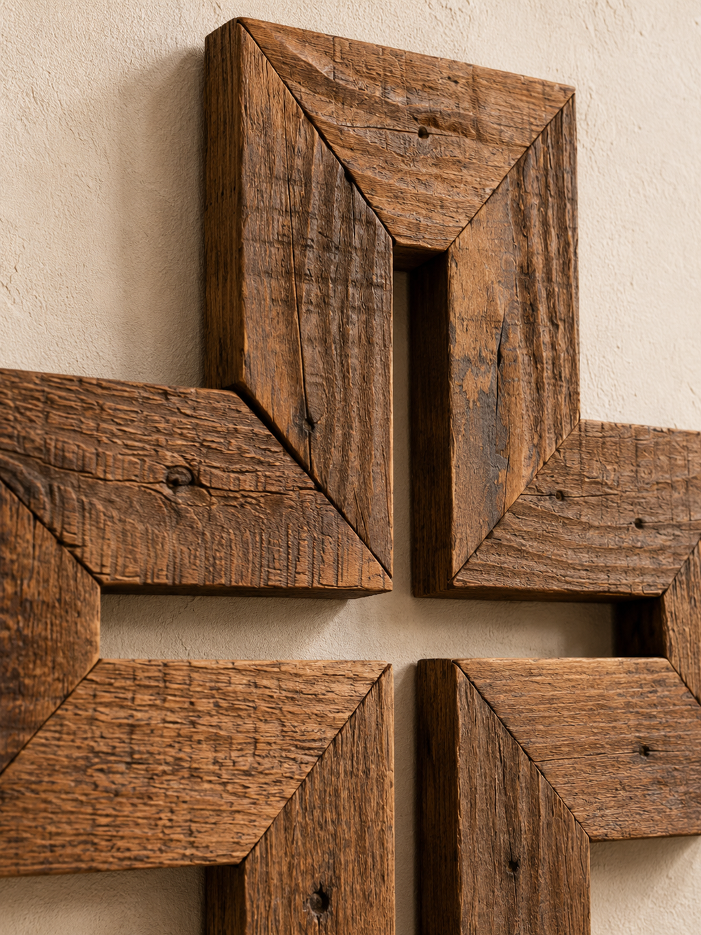 Handmade Reclaimed Barn Wood Cross-116