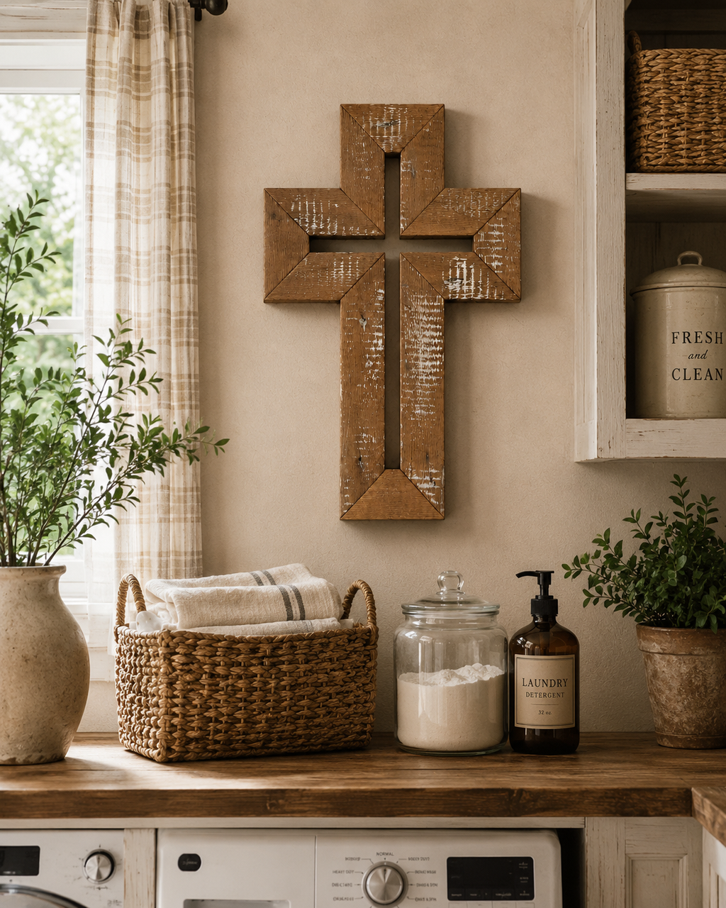 Handmade Reclaimed Barn Wood Cross-128
