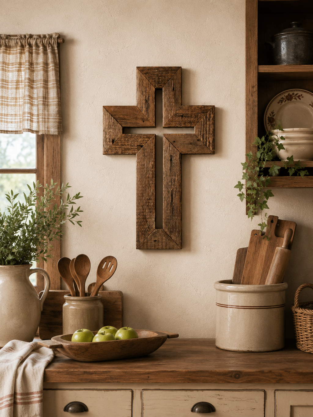 Handmade Reclaimed Barn Wood Cross-119