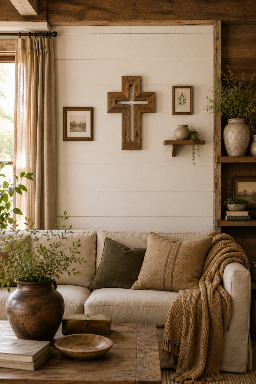 Handmade Reclaimed Barn Wood Cross-111