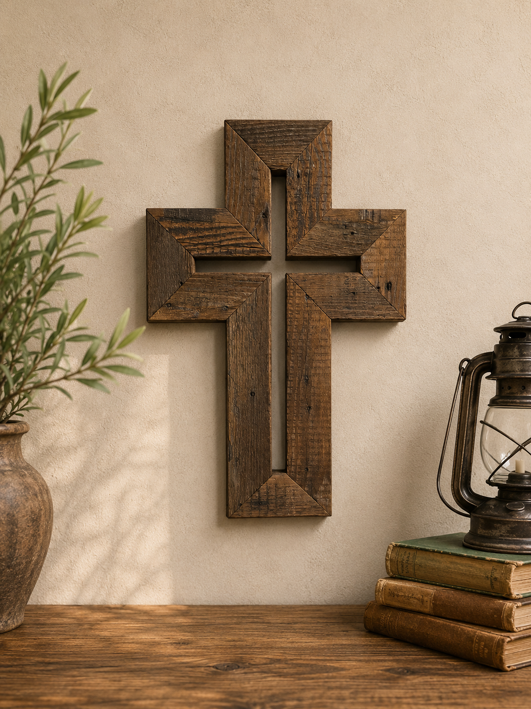 Handmade Reclaimed Barn Wood Cross-134